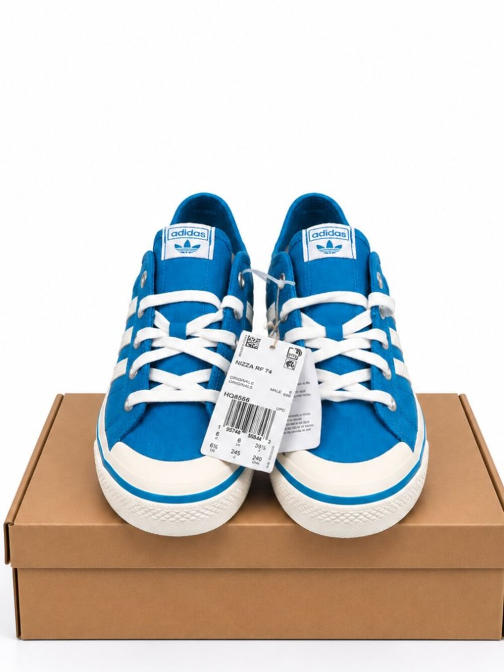 Adidas Originals Nizza RF 74 Blue White Canvas Sneakers HQ8566 Mens 6.5 Women 7 - Picture 3 of 8